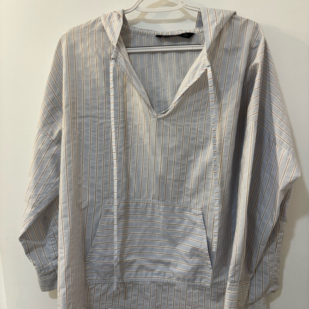 Striped Hooded Pullover